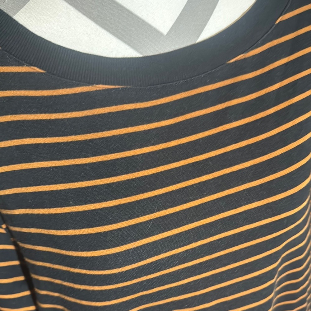 Striped Brown/Orange and Black Dress by Amazon Essentials Size XL - Picture 2 of 6